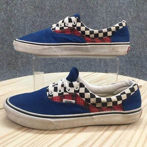 Vans Shoes Kids 7 Era Plaid Checkerboard Sneakers Blue Lace Up Low Top 721454 - Picture 1 of 16