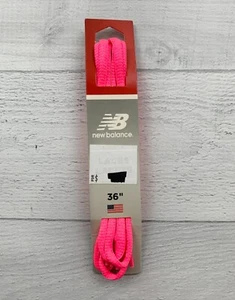 New Balance Shoelaces Round Laces 36" Solid Neon Pink Made In USA NEW NWT - Picture 1 of 1