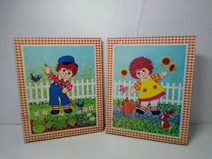 "Juego de litografías vintage de Lyn placa de corcho raggedy de Ann y Andy 8"" X 10" - Imagen 1 de 12