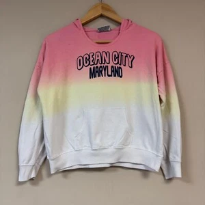 Ocean City Maryland Ombre Hoodie Girls L Sweatshirt MD Beach Vacation Trip Shore - Picture 1 of 6