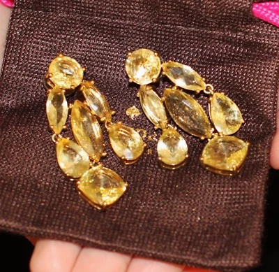 KATE SPADE NEW YORK MARQUIS CRYSTAL CHAMPAGNE CHANDELIER DROP EARRINGS - Image 1 of 4