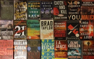 RANDOM MIX Lot of 7 LARGE PRINT Books THRILLER Mystery SUSPENSE Crime Detective - Picture 1 of 4