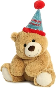 Aurora - Oso - 12" Feliz Cumpleaños Oso Acurrucado Peluche - Imagen 1 de 4