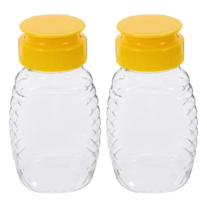 2 Stück Honigflasche Reise Kaffeesirup Spender Biene Färbe Kannen - Bild 1 von 12