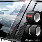 3D Carbon Fiber Film Sticker Car Window B C Pillars Auto Stickers Trim Covers