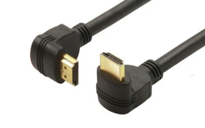 5m HighSpeed HDMI Kabel 2* Winkel Stecker + Ethernet FULL HD 3D HDTV für LCD - Bild 1 von 2