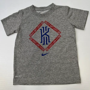 Kyrie Irving Shirt Boy 4T Swoosh Nike Dri Fit Do Not Cross Basketball Core Ni - Picture 1 of 12