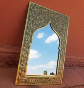 Mirror Wall Decor, Handmade Brass Mirror - Picture 1 of 6