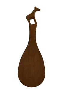 Cuchara jirafa madera tallada a mano vintage - Imagen 1 de 4