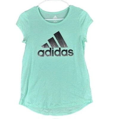 Adidas NWT Girl’s XL 16 Mint Green Graphic T Shirt Athletic Casual Comfy Sports - Image 1 of 4