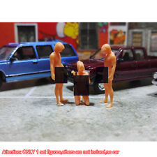 Unpainted 1/87 Miniature Man Lady Figure DIY Car Doll Scene Model Layout Diorama