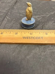 Rare Vintage Sewing Tape Measure Metal Lead Penguin Works Beautifully Freeship! - Picture 1 of 11