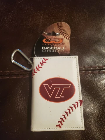 Virginia Tech Hokies- NCAA- Baseball Wallet/ ID Holder-New with Tags Cover