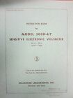 Ballantine Model 300-U7 Sensitive Electronic Voltmeter Instruction Book