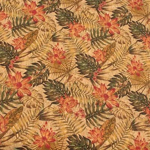 Stoff Meterware Blätter und Blumen Glitzer Kork Taschen Geldbeutel Rucksack DIY - Bild 1 von 8