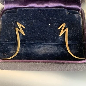 Tiffany & Co. Paloma Picasso 18K AU 750 YGold Blitz Zick Zack Ohrhänger - Bild 1 von 24
