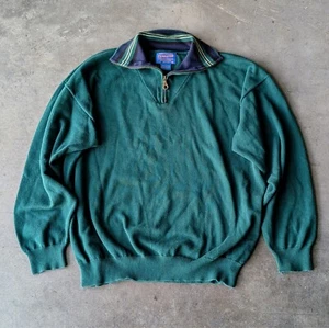 Pendleton Men's Green Zip Collar Long Sleeve Sweater size XL - Picture 1 of 6
