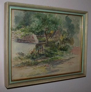 Motiv aus Loosdorf bei Mistelbach,1907. Othmar RUZICKA (1877-1962) zugeschrieben - Bild 1 von 7
