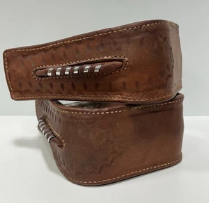 Western Stirrups Borsa per cavalli avvolta in pelle made in USA - Foto 1 di 8