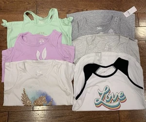 Lot Of 6 Justice/ Children’s Place Girls Tank tops Size 8 - Picture 1 of 7