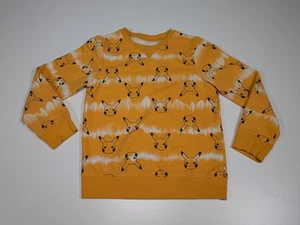 Jumping Beans Pikachu Yellow Fleece Sweatshirt Boys 8 Pokemon AOP - Picture 1 of 4