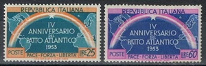 ITALIA 1953 Patto Atlantico 2v MH* - Picture 1 of 1