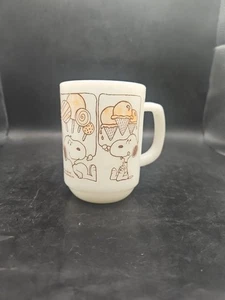 Taza Snoopysweet Dreams 1958 de colección - Fire King Anchor Hocking vaso de leche - Imagen 1 de 6