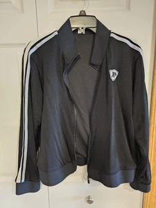 Victoria's Secret PINK Women's XL Black Stripe Sleeve Track Jacket READ - Picture 1 of 7