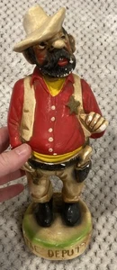 Vintage E. Borman The Deputy Chalkware Statue Sculpture Plaster Decor - Picture 1 of 11