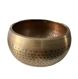 Cuenco de canto tibetano para yoga, meditación, curación de sonido latón macizo 5 pulgadas - Imagen 1 de 6