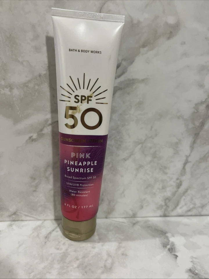 Loción protectora solar Bath & Body Works Pink Pineapple Sunrise 6 oz FPS 50 CADUCIDAD 12/2025 Foto 1 de 1