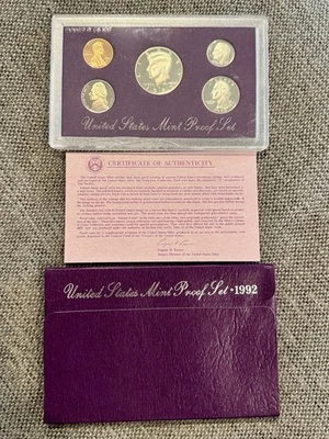 (2 SETS) 1992-S SAN FRANCISCO UNITED STATES MINT PROOF 5 COIN SET🔥 - Image 1 of 4