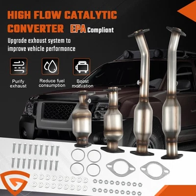 4x convertidores catalíticos para Nissan Pathfinder Xterra Frontier 2005-2018 4,0 L KY Foto 1 de 4