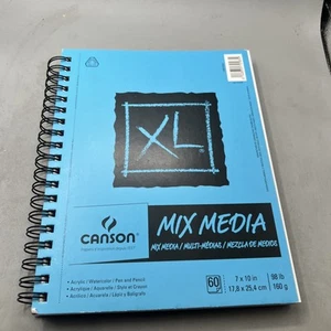 Canson XL Spiral Multi-Media Paper Pad 7"X10"-60 Sheets 702-2419 - Picture 1 of 7