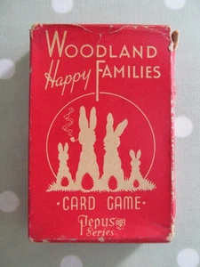 JUEGO DE CARTAS VINTAGE WOODLAND HAPPY FAMILY DE PEPYS / RACEY HELPS - COMPLETO - Imagen 1 de 11