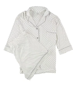 P.J. Salvage Womens Dots Pajama Sleep Set, Off-White, Plus Size, 2X - Picture 1 of 4