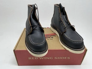 Red Wing Moc Toe Boots (UK 8) Black Prairie 8849 Heritage Leather 6" Boot USA - Picture 1 of 14
