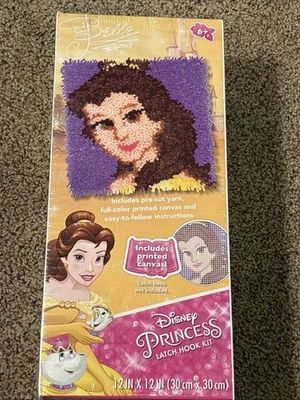 New DIMENSIONS DISNEY PRINCESS LATCH HOOK KIT Beauty & Beast BELLE 12" X 12" - Image 1 of 3