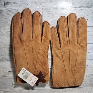 Vintage Echtleder Wildleder Woolworth M gefütterte Handschuhe Größe M - Bild 1 von 4