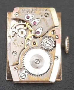 LORD ELGIN 559 21J Uhrwerk (Unruh läuft beim Drehen) Lot825 - Bild 1 von 3