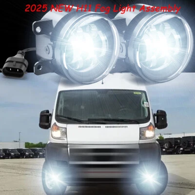 Par de luces antiniebla transparentes para parachoques delantero para RAM PROMASTER 3500 2014-2022 Foto 1 de 4