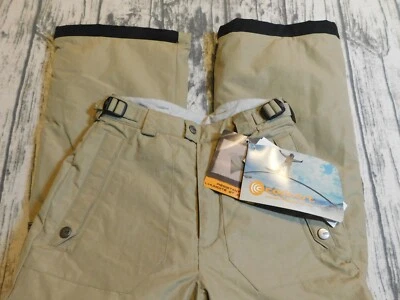 NOS COLUMBIA SNOW PANTS WATERPROOF CONVERT SKI PANTS BEIGE KIDS BOYS GIRLS S 7 8 - Image 1 of 4