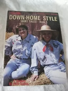 Leisure Arts Shirt Tales Book 1 Leaflet 1407 Down-Home Style Farmhouse Country - Picture 1 of 2