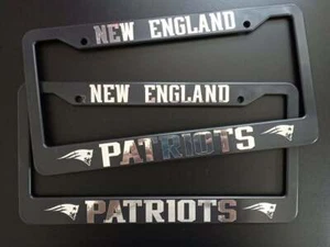 - JUEGO de 2 - Marcos de placas de plástico de los New England Patriots - Imagen 1 de 2