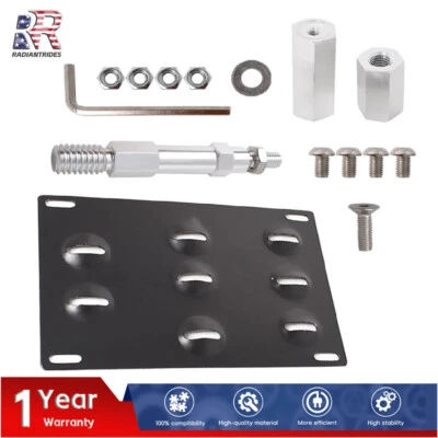 License Plate Holder Front Bumper Tow Hook Black For Audi A4 2008 2009-2015 - Image 1 of 4