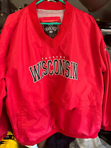 Wisconsin Badgers 4XL Pullover Nylon Jacket Like new with Pockets/Anarak