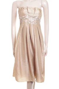 New Designer Dress Nicholas Millington Size 8 Gold Evening Wedding Party Wedding - Picture 1 of 11