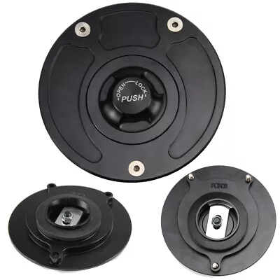 CNC Keyless Fuel Gas Tank Cap For Kawasaki Ninja 1000 ZX10R ZX6R ZX9R ZX14 650R - Image 1 of 4