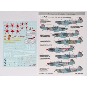 Decals Soviet fighter Yak-9 D/B "Midwar Heroes" FOXBOT 48-073 Scale 1:48  - Picture 1 of 24