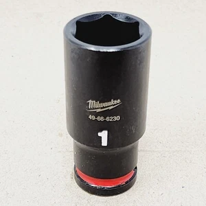 Milwaukee 49-66-6230 SHOCKWAVE Impact Duty 1/2 Drive 1 in. Deep 6 Point Socket - Picture 1 of 3